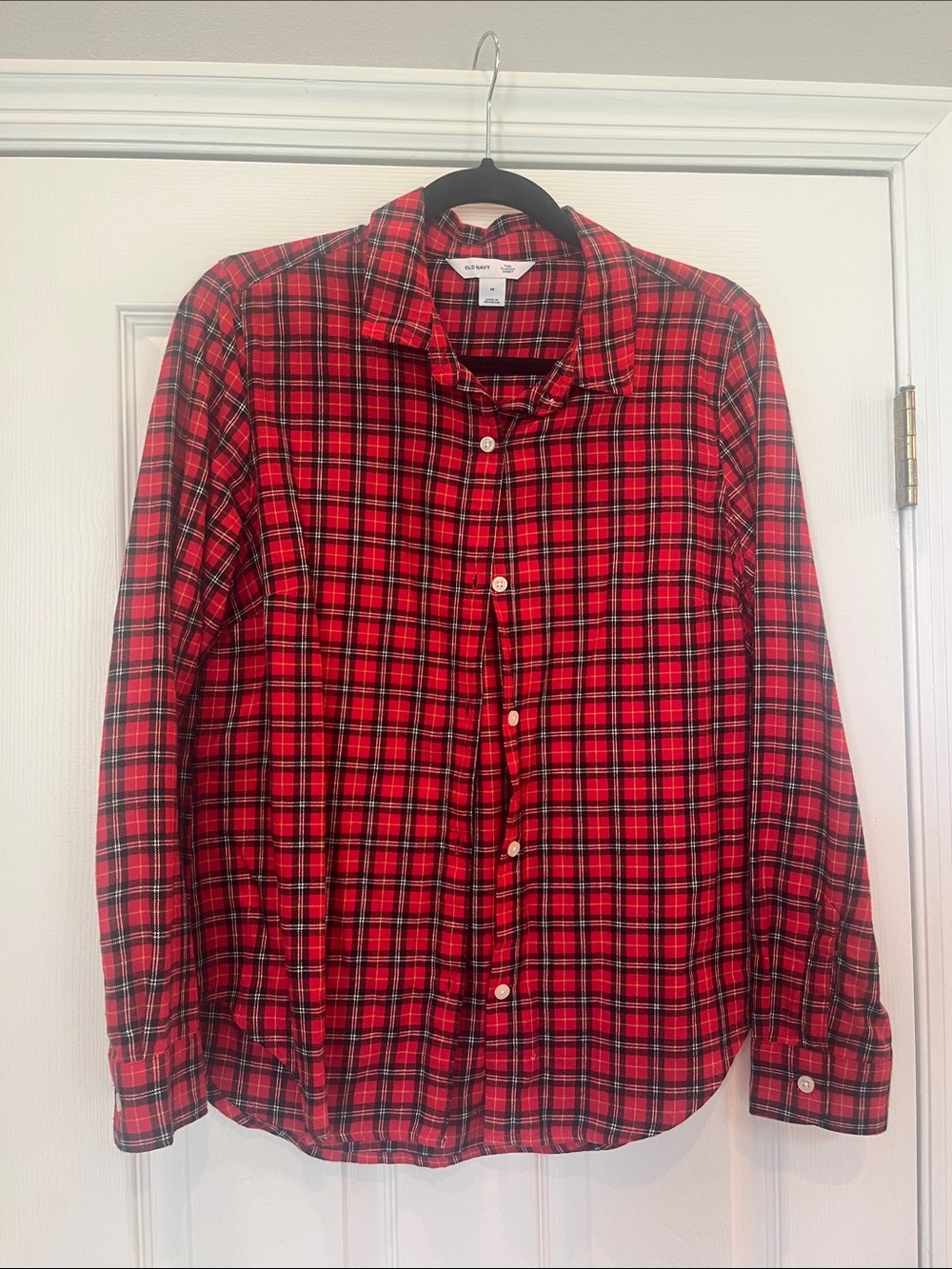 Old Navy Red Plaid Button-Up Shirt - Women’s